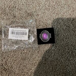 Paparazzi Purple and Silver Oval Ring